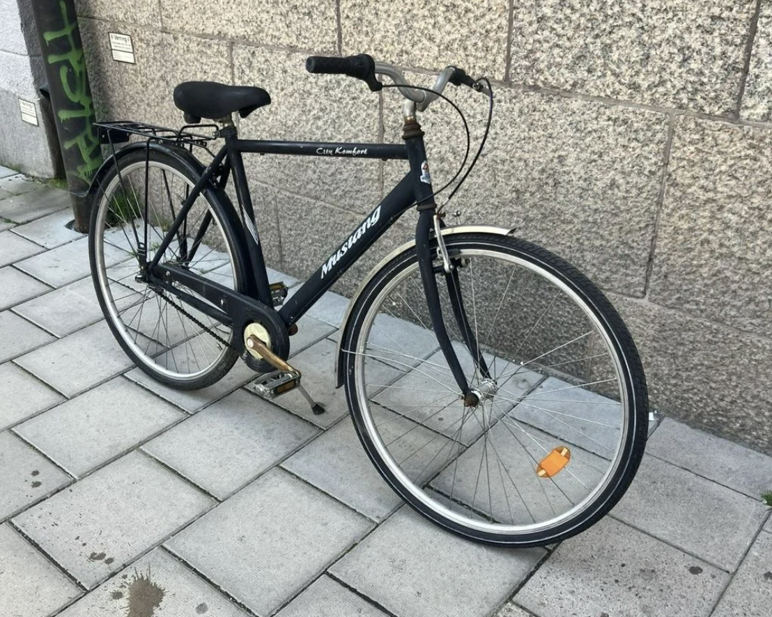 Svart 3-växlad Mustang Herrcykel